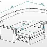 Угловой диван Барса BMS(Дельфин (Левый))