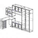 Схема сборки Стенка с рабочим местом Бонни BMS