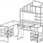 Схема сборки Компьютерный угловой стол Сансар BMS