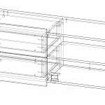 Чертеж Тумба под ТВ Модерно 2.1 BMS