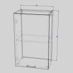 Шкаф верхний 1 дверь Парма BMS