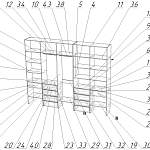 Схема сборки Стеллаж для одежды Мирта 71 BMS