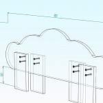 Чертеж Бортик для кровати Облачко-2 BMS