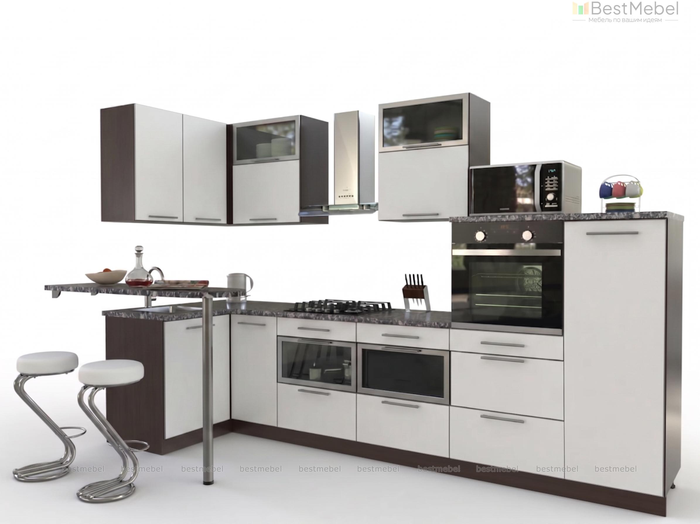 Кухня с барной стойкой Элли 5 BMS - Фото