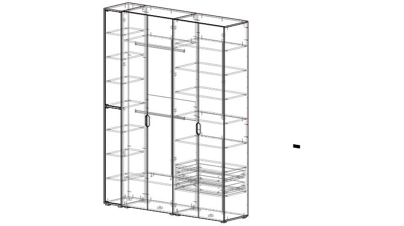 Шкаф распашной №000096652 (2000х2600х500)