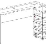 Стол с выкатной тумбой Офис-2 BMS