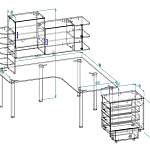 Схема сборки Стол компьютерный угловой ПК Марио BMS