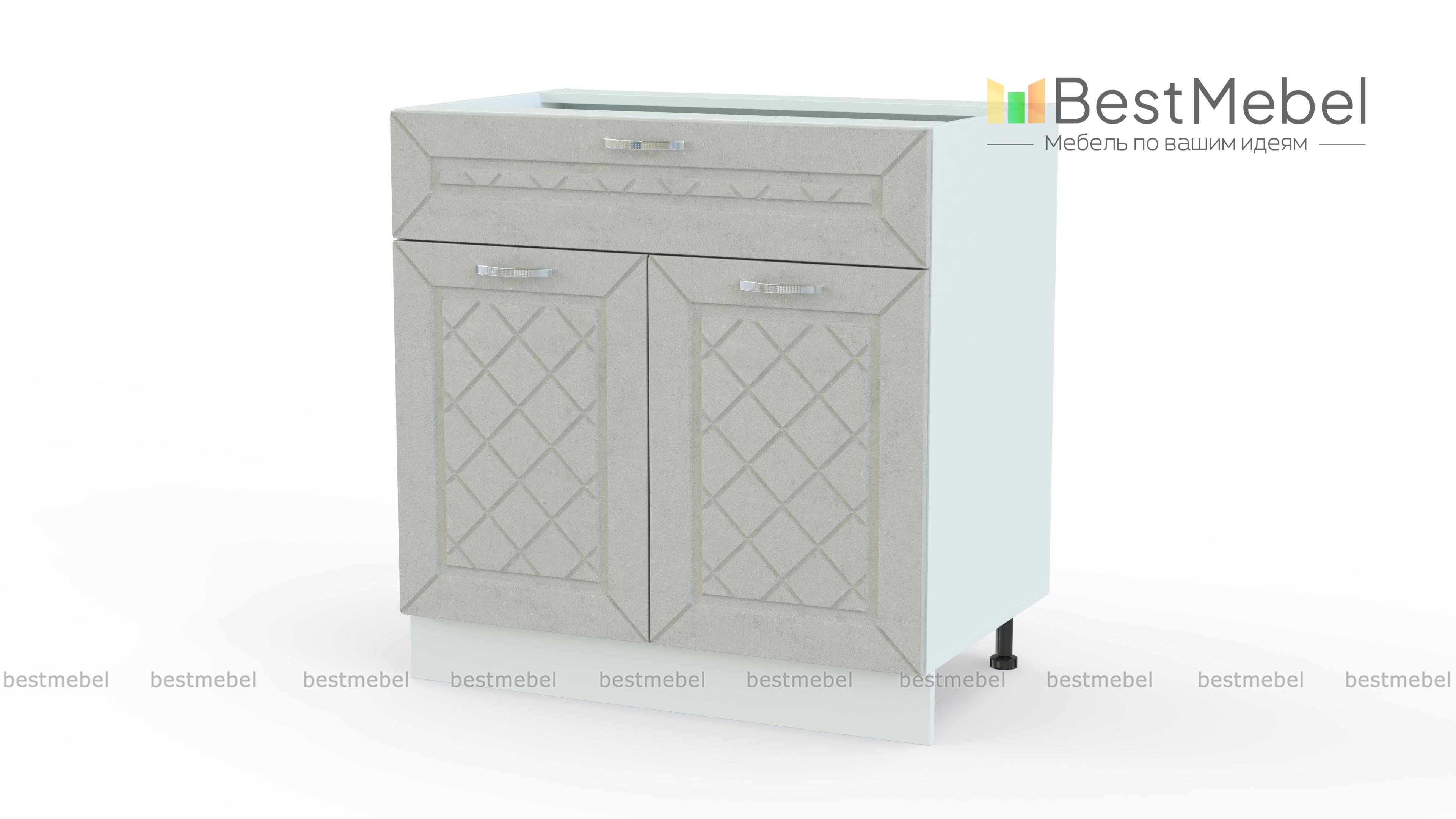 Шкаф нижний 2 двери 1 ящик Агава BMS - Фото