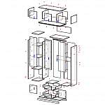 Чертеж Распашной шкаф Ронда 2 BMS