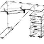 Схема сборки Стол письменный  Ирма 4 BMS