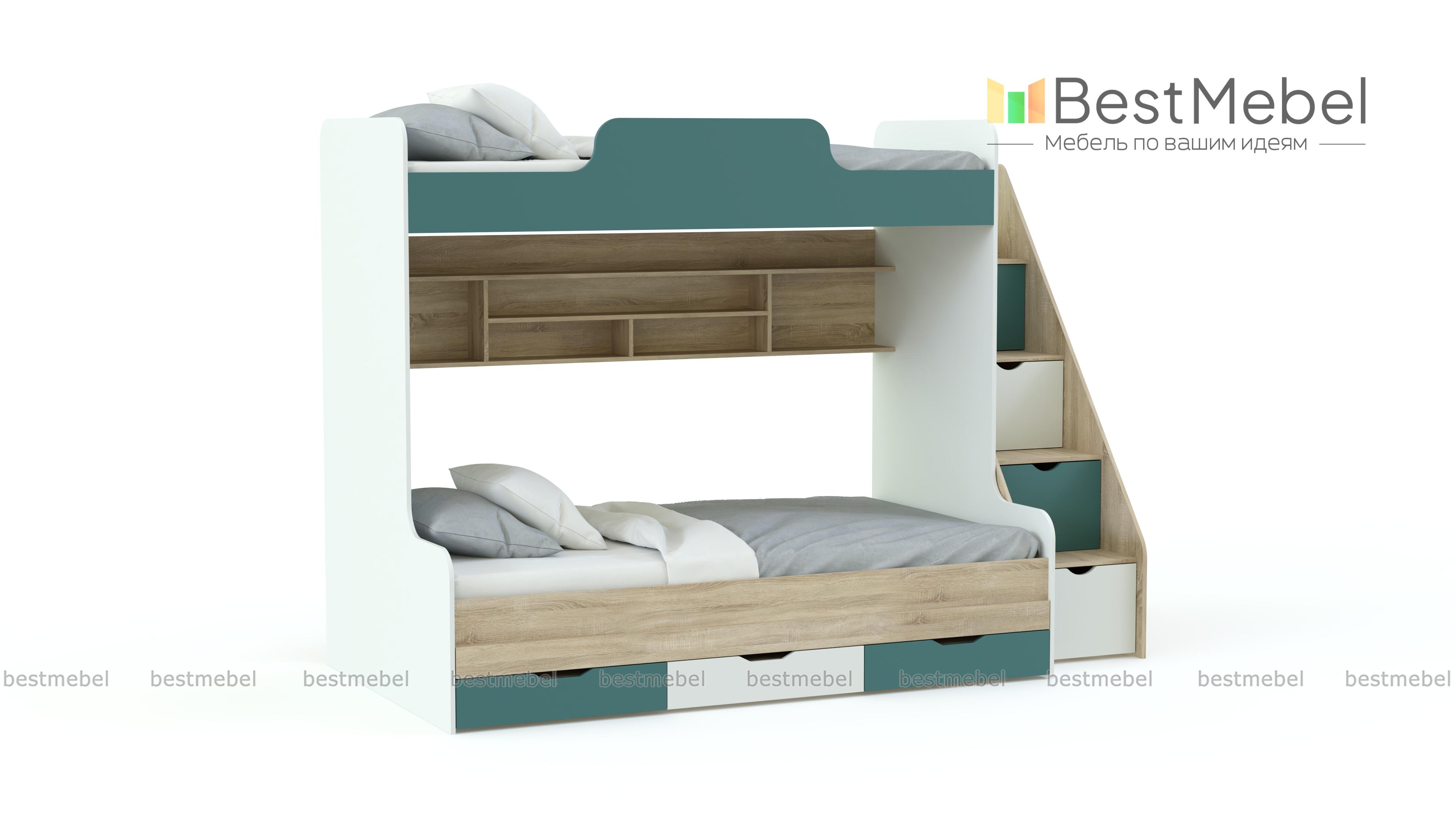 Детская двухъярусная кровать ДМ-166 BMS - Фото