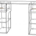 Чертеж Письменный стол Лекс-17 BMS