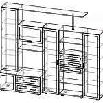 Чертеж Мебельная стенка Илинда BMS